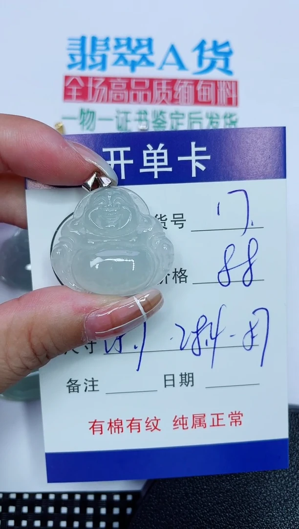 吊坠(赠链)银S925镶嵌翡翠17