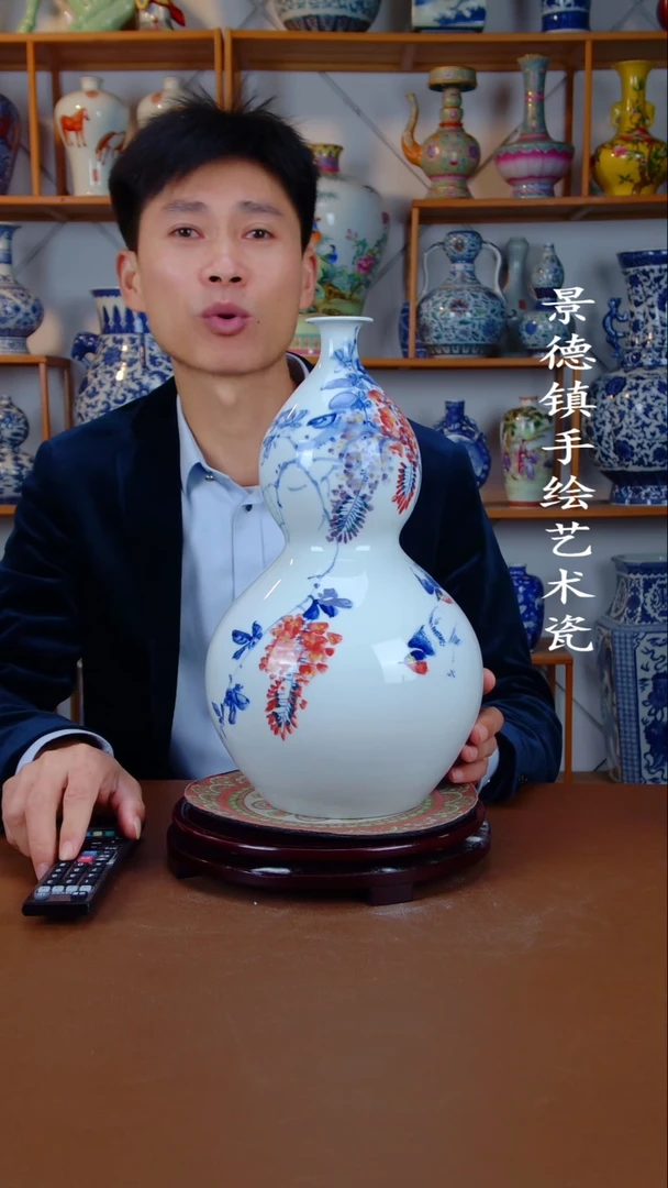 瓶景德镇手工手绘陶瓷摆件27