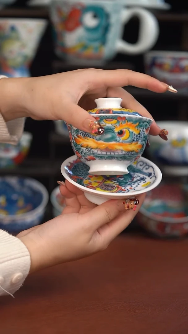 昨明陶瓷   盖碗