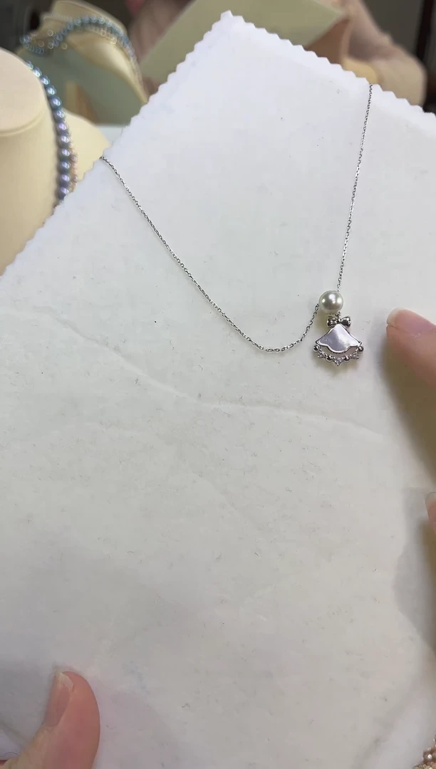 吊坠(赠链)银S925镶嵌海水珍珠吊坠