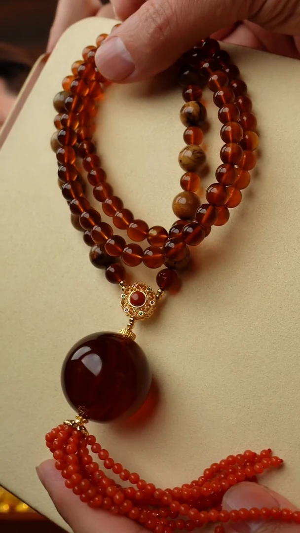 【闪购商品】琥珀颈饰未镶嵌紫蜜项链