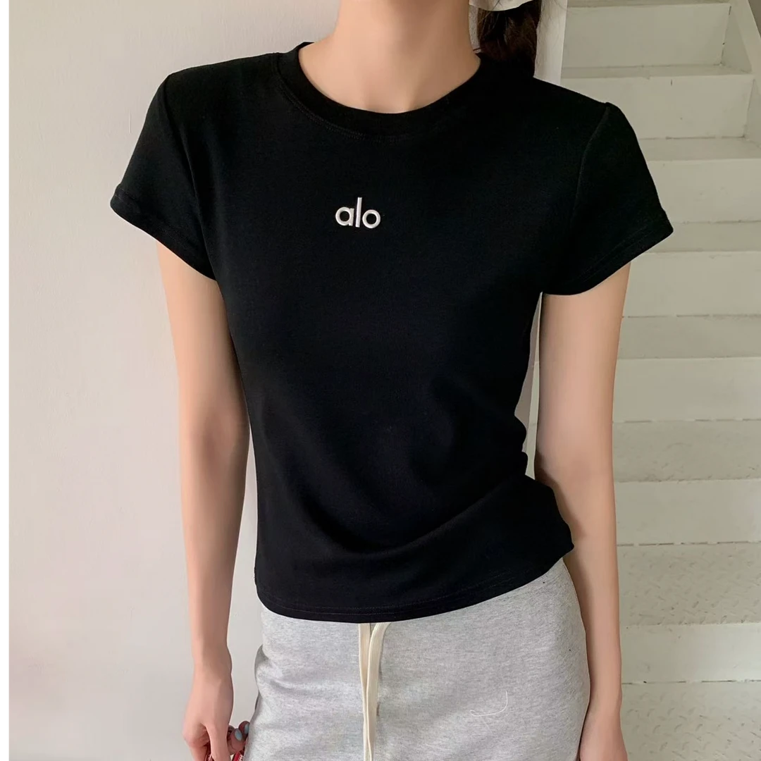 【安迪严选】7013时尚字母夏季T恤短袖不规则螺旋纹t恤打底衫圆领