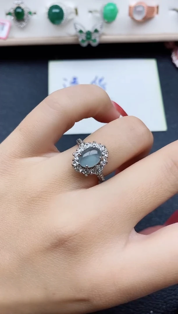 【闪购商品】翡翠戒指银S925镶嵌111111