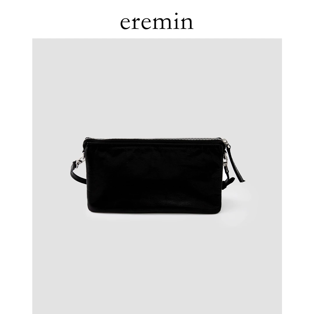 Min 进口头层牛皮简约轻便软皮三层单肩手拎包