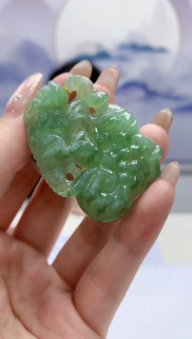 【闪购商品】定制翡翠未镶嵌4852jw-毛货挂件11