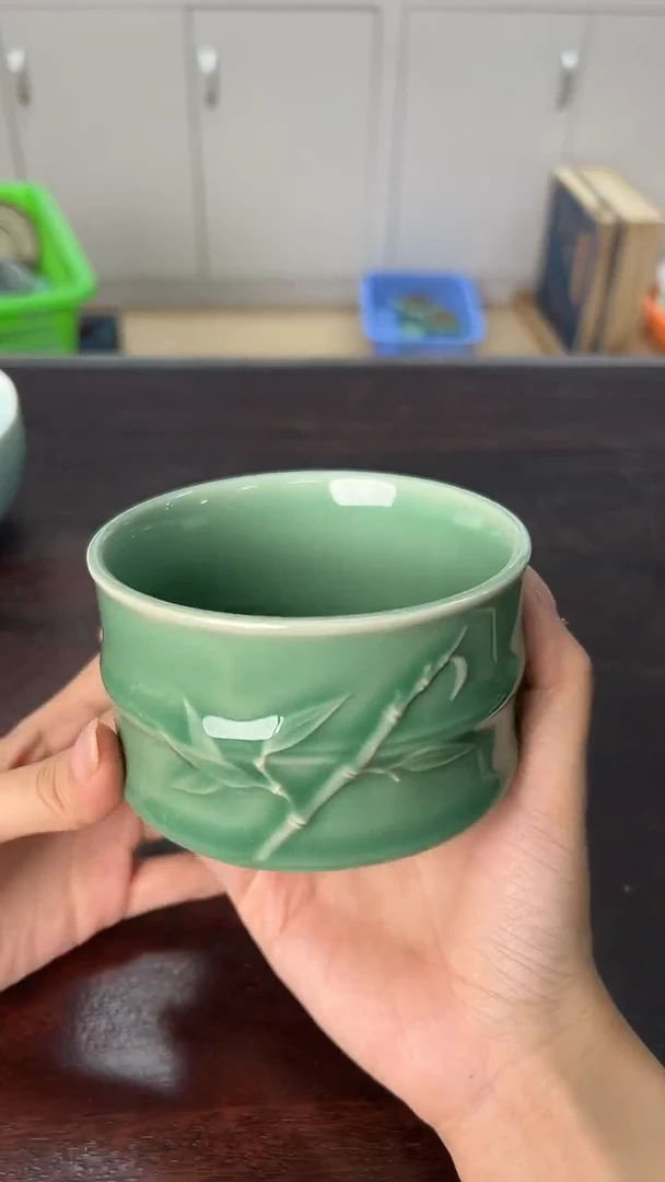 龙泉云间青瓷小米茶器
