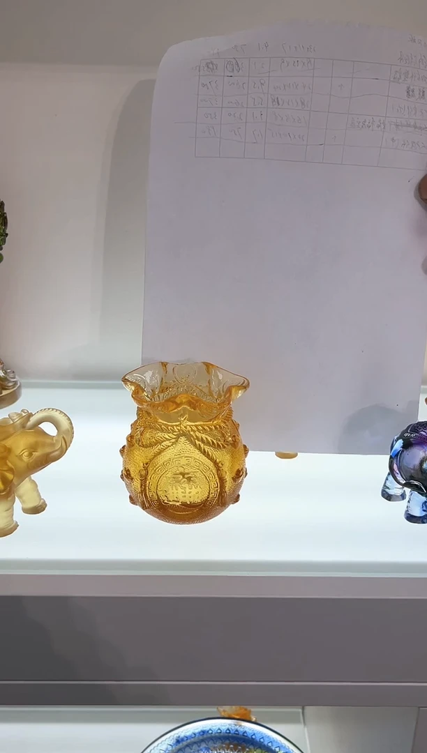 【闪购商品】泥塑古法琉璃钱袋子摆件