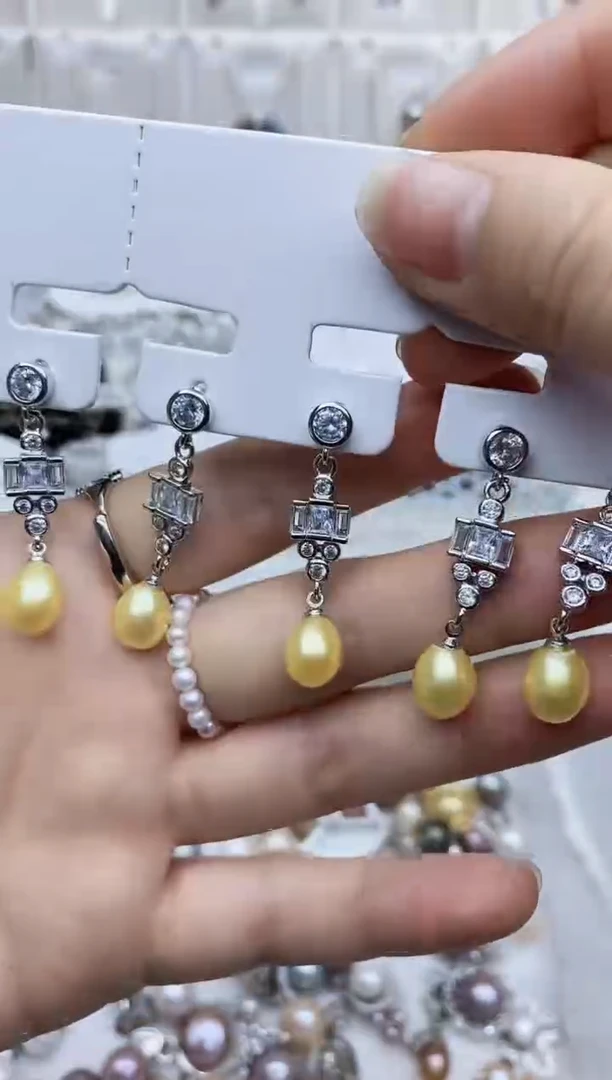 未镶嵌耳饰淡水珍珠耳环多样性发其一