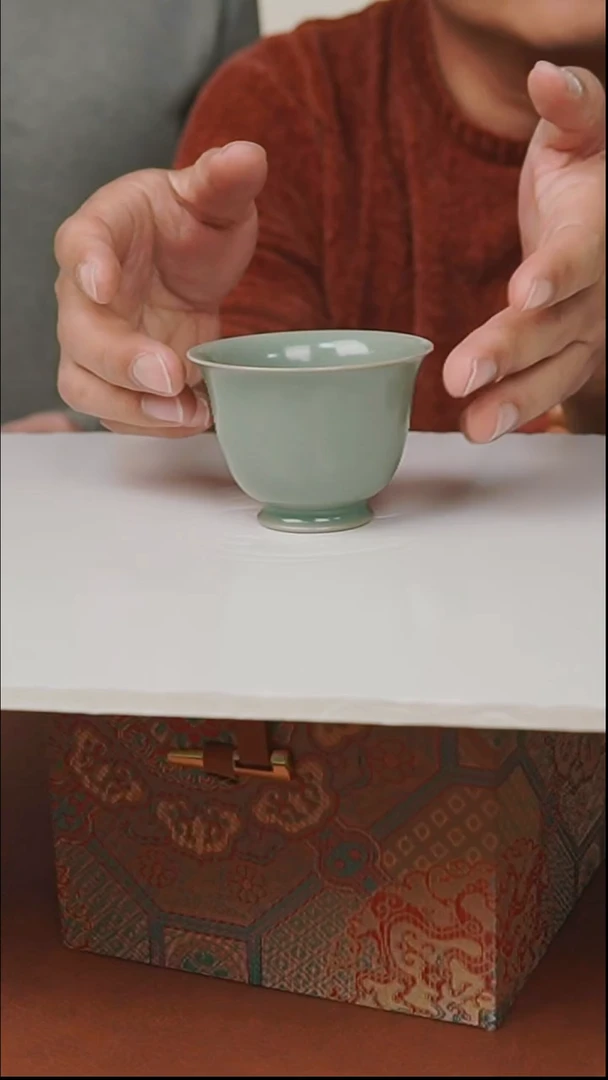 杯子瓷富山严选汝瓷，铃铛杯