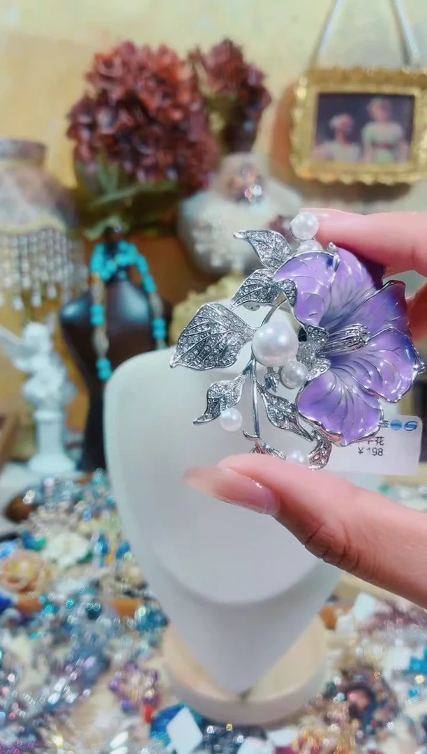 合成立方氧化锆铜合金牵牛花