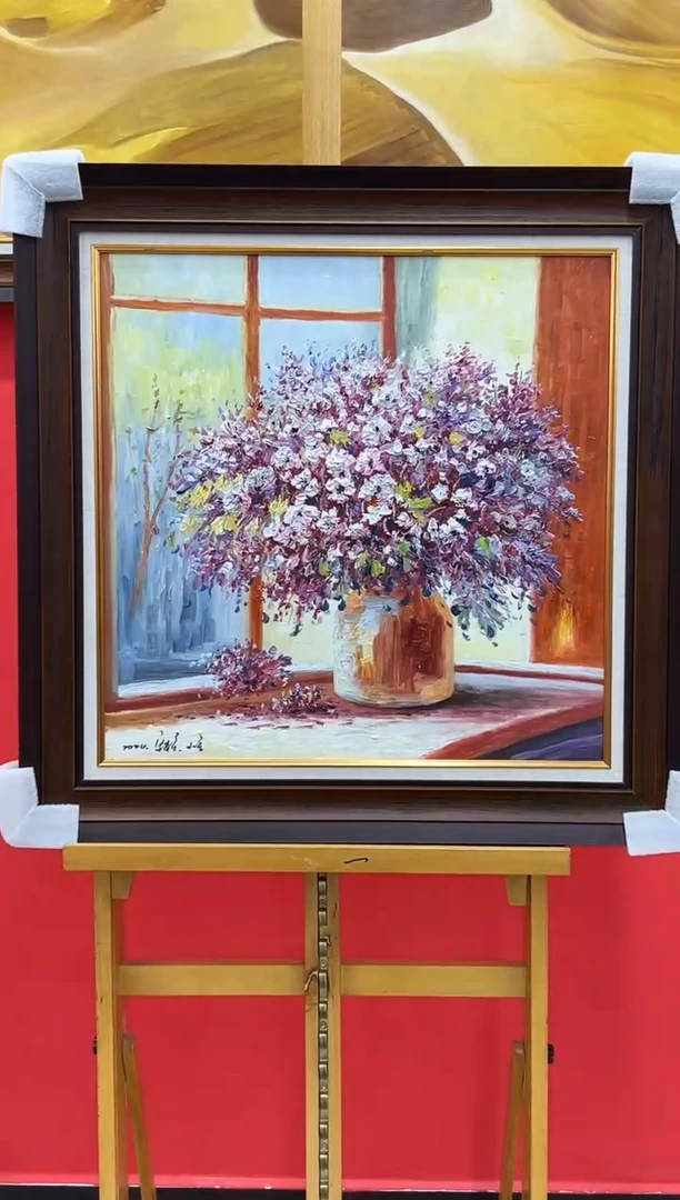 【闪购商品】油画梁静-60×60-油画作品