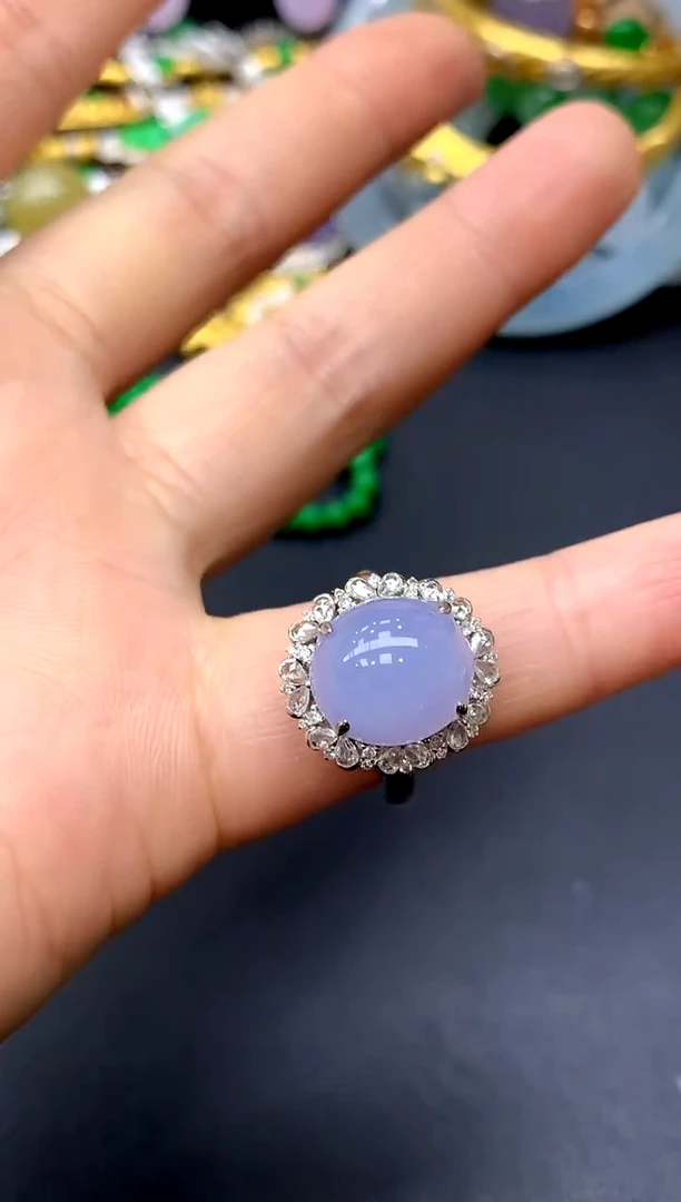 18K金镶嵌戒指翡翠343-中国好珍宝