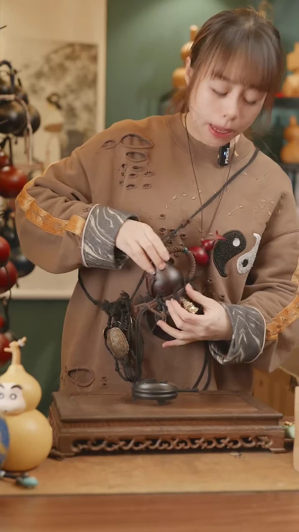 【闪购商品】288号精品天然大漆工艺防渗内胆酒葫芦~