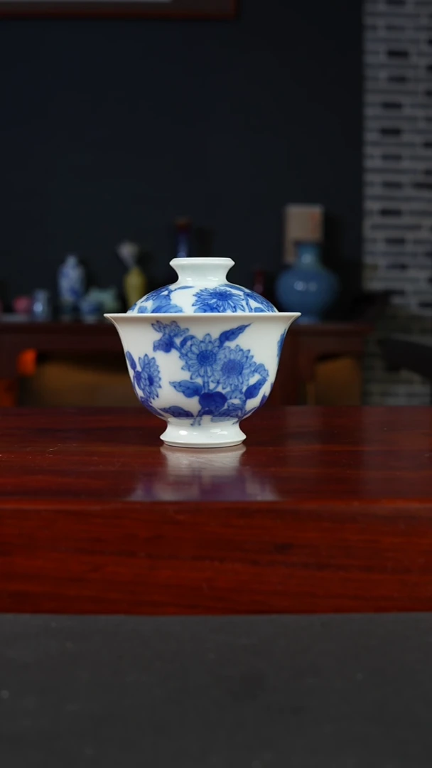 祖传窑真柴窑传承400年向日葵二才盖碗