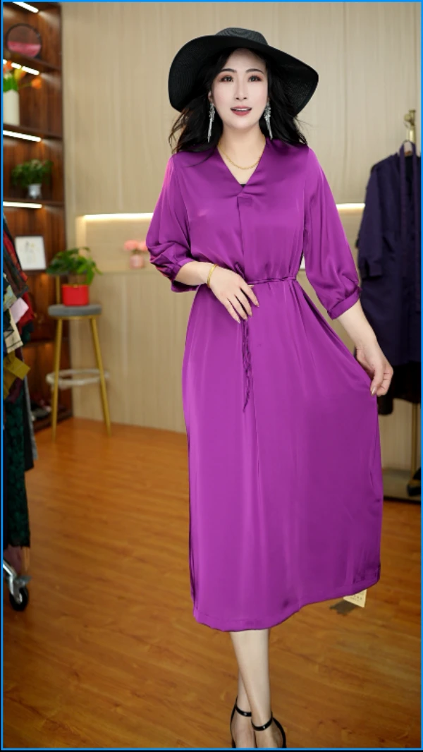 1-6808-23（紫色）新款时尚连衣裙