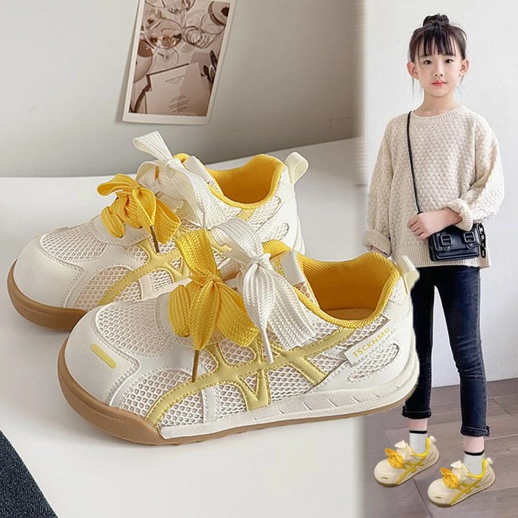 ABC爆款小众厚底板鞋女童鞋2025超火新款韩系网面透气休闲运动鞋