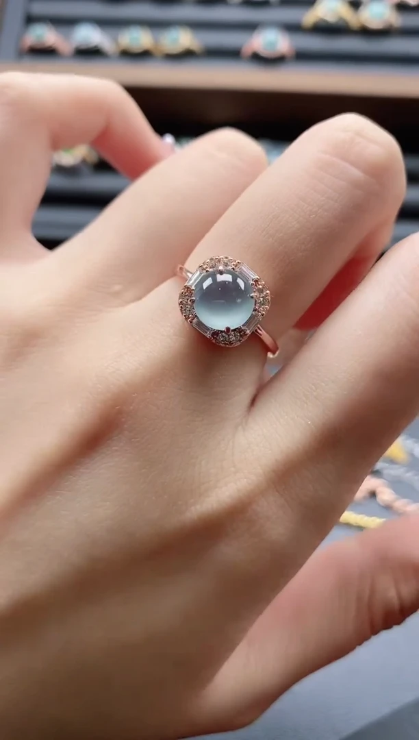 【闪购商品】翡翠戒指银S925镶嵌415-20