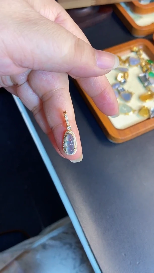 吊坠(不含链)银S925镶嵌翡翠1