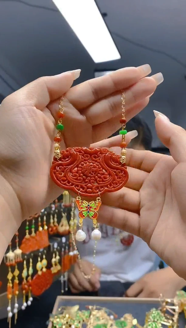 翡翠合金耳饰0207翡翠锁骨链