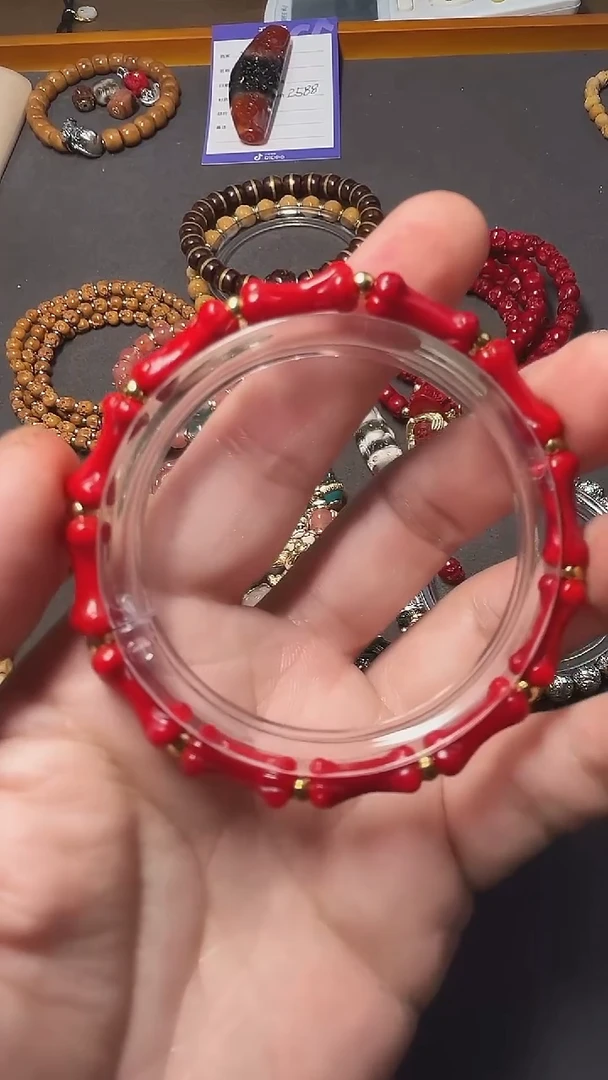 鹿骨手串/手链天狗红小骨段手环