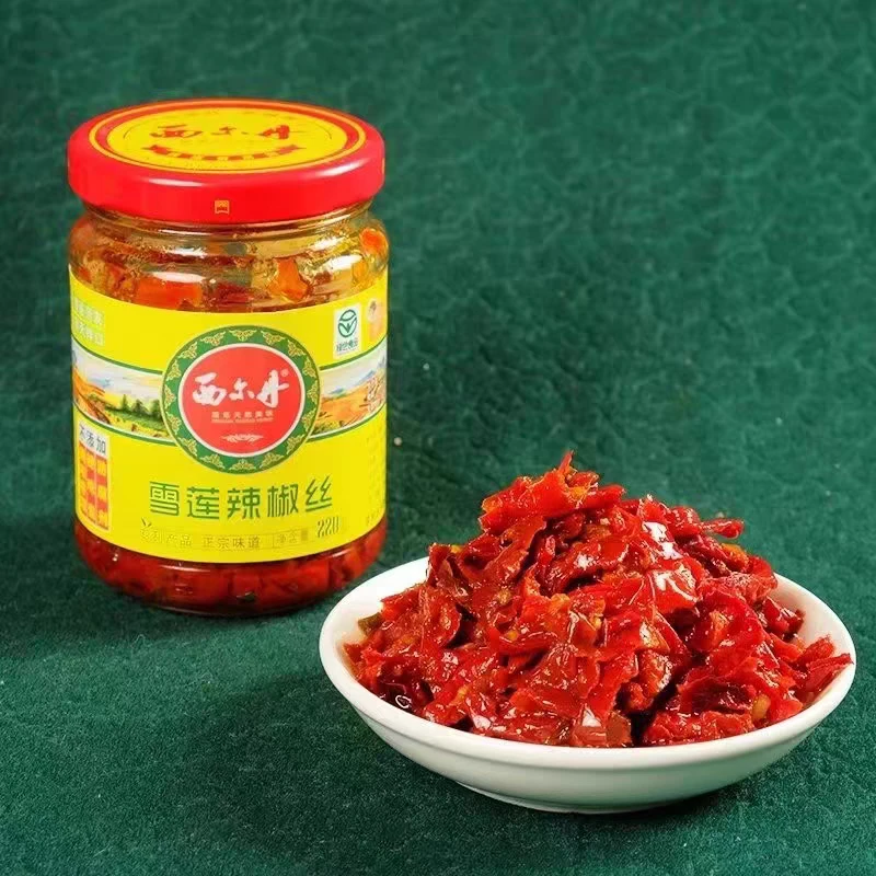 新疆特产西尔丹雪莲辣椒丝220g拌饭拌面下饭辣椒酱