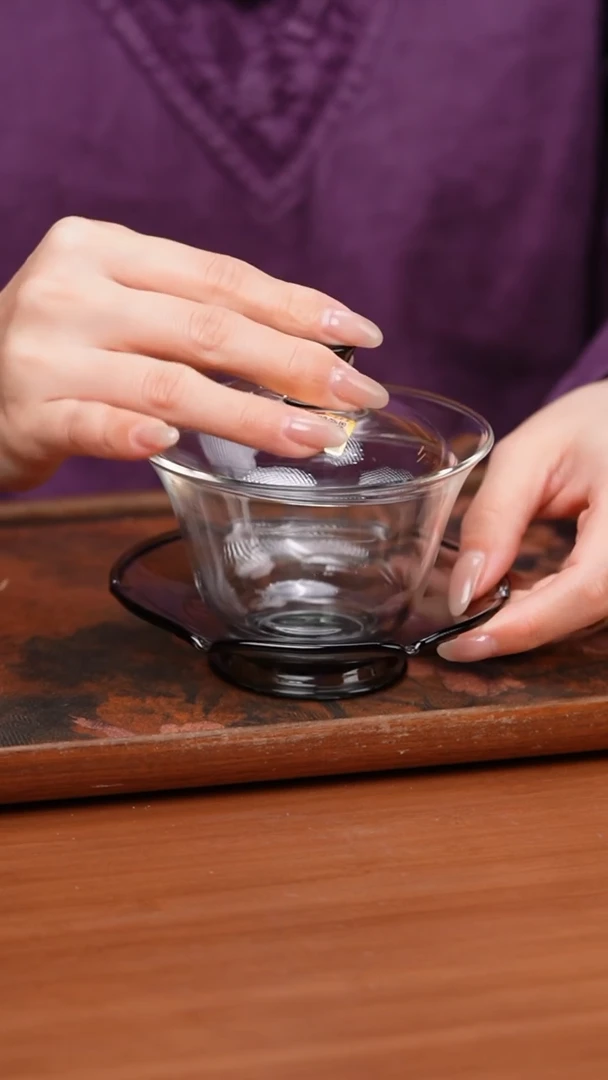 【闪购商品】禾器/荷叶盖碗/浅黑色/定制版