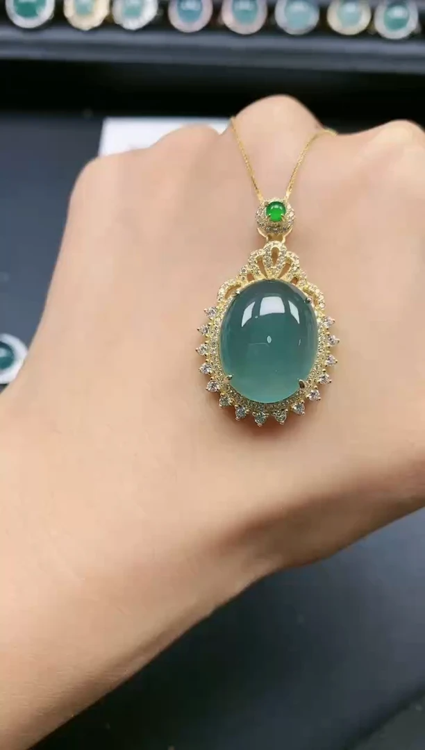 翡翠戒指银S925镶嵌111111