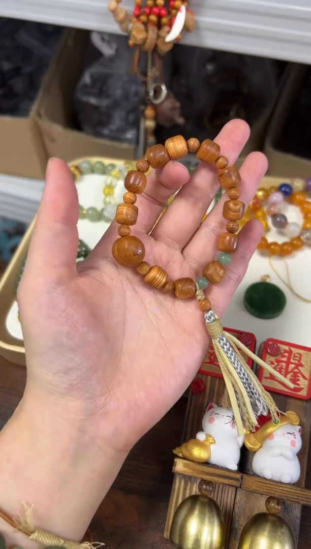 柏木（崖柏）手串/手链老料崖柏屁桃流苏设计款手链[0813]