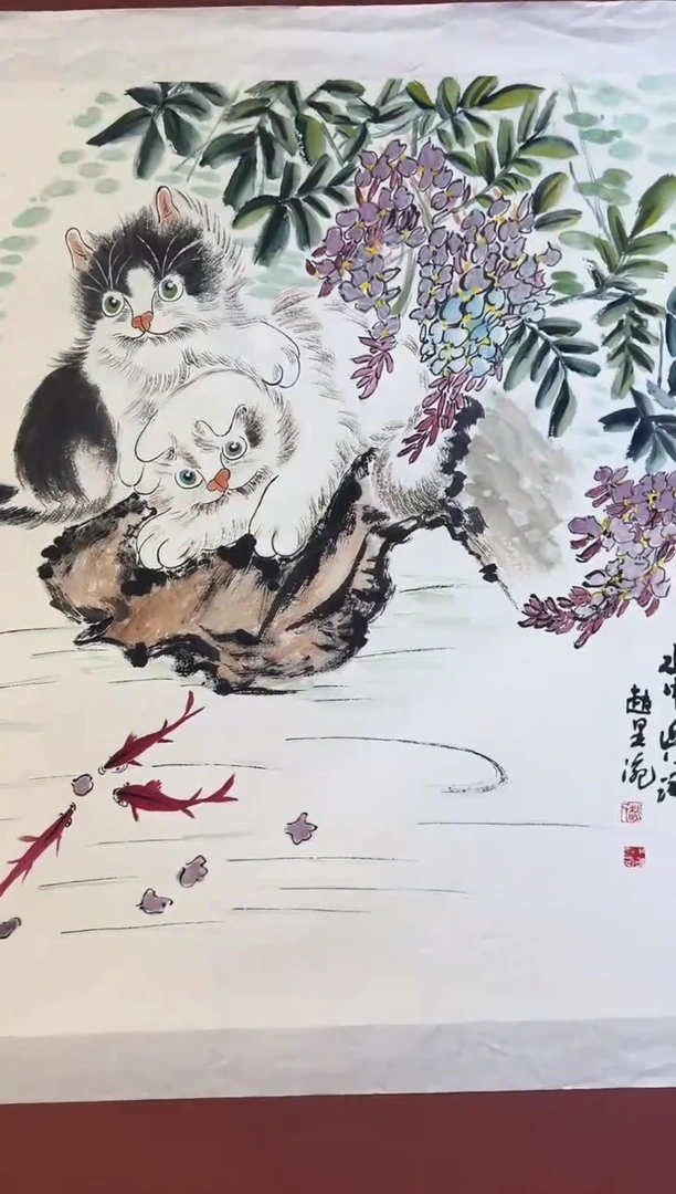 国画赵昱涴花鸟精品拍行馆藏作品