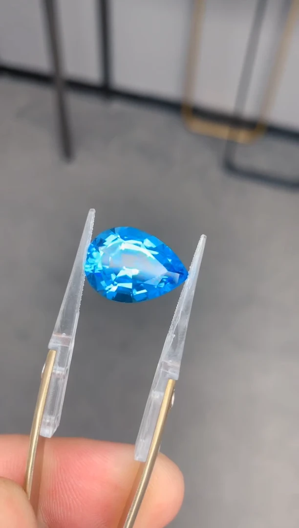 托帕石裸石12ct 托帕石水滴