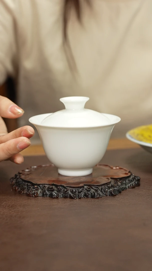 七七专属白胎元宝盖碗