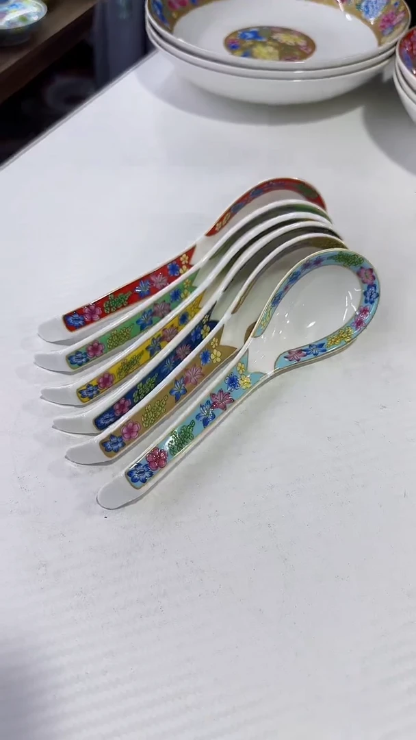 【闪购商品】瓷片小勺子6个景德镇