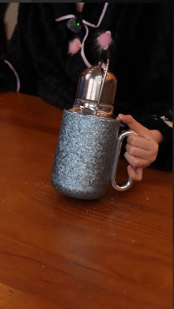 陶245-柚香谷 纯钛 保温杯壶-蓝色