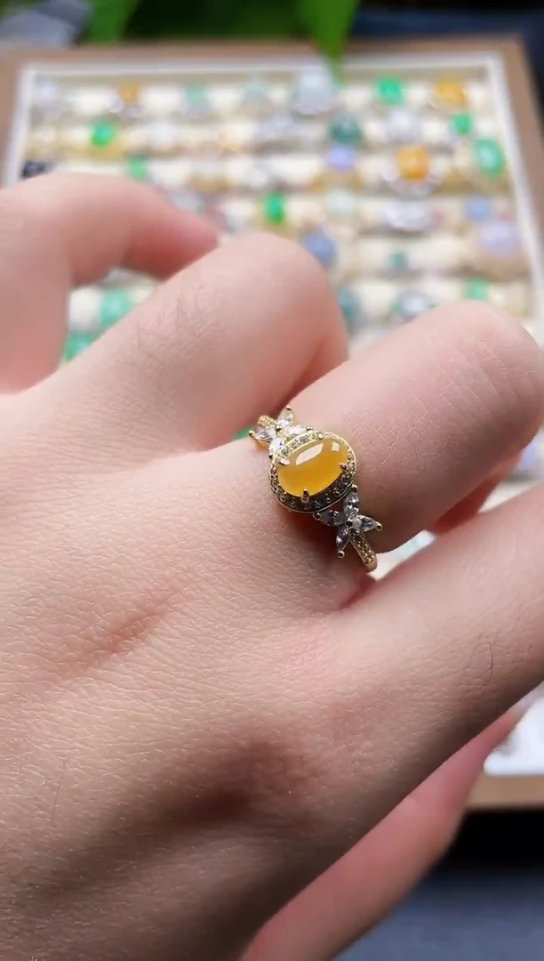 银S925镶嵌戒指翡翠17