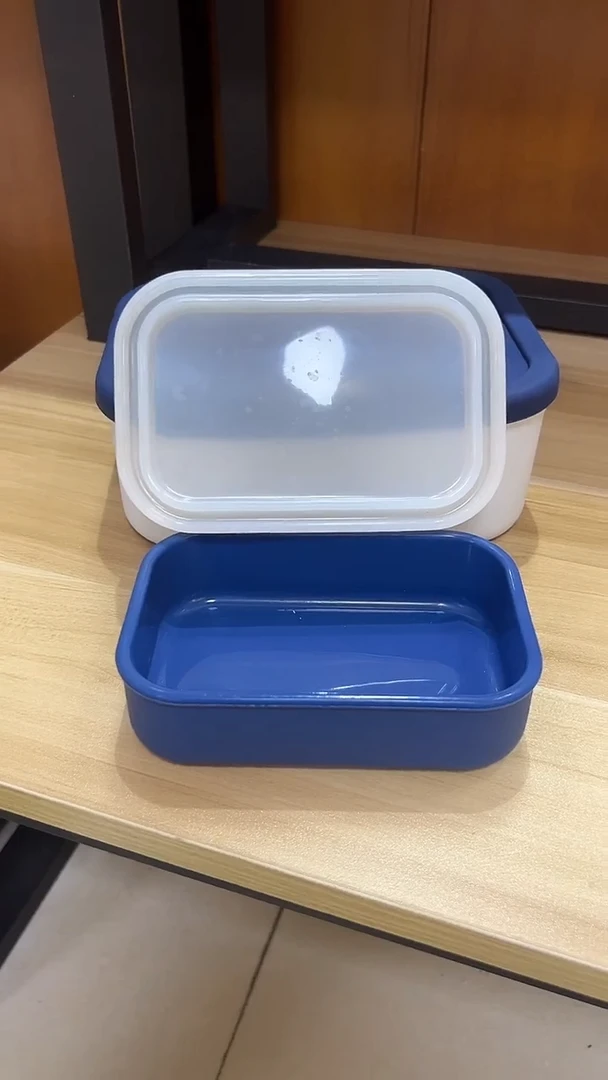 硅胶-蓝底透盖-300方盒