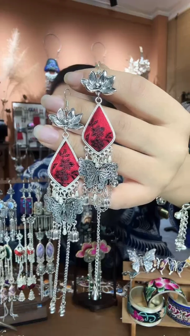 刺绣纯手工民族风耳环