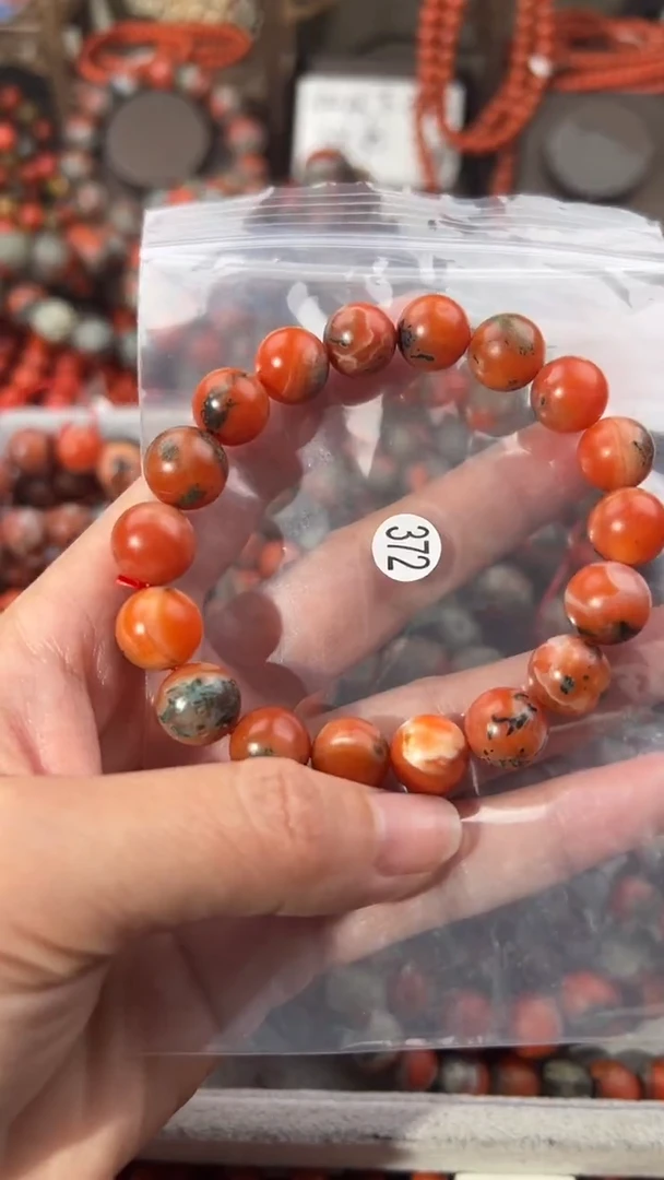 南红玛瑙手串未镶嵌11+
