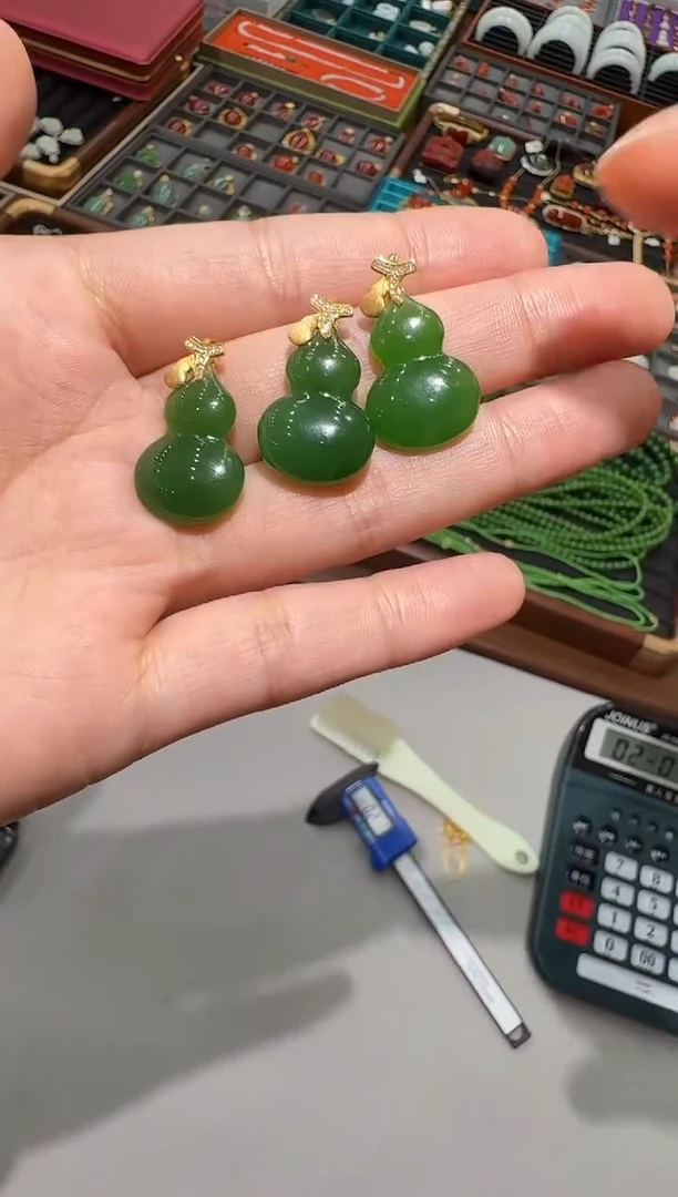 颈饰18K金镶嵌和田玉19-603-11.19多样性拍一发一