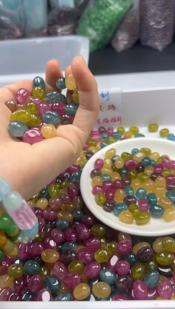 未镶嵌颈饰碧玺w2972老矿碧玺随形10mm*20颗