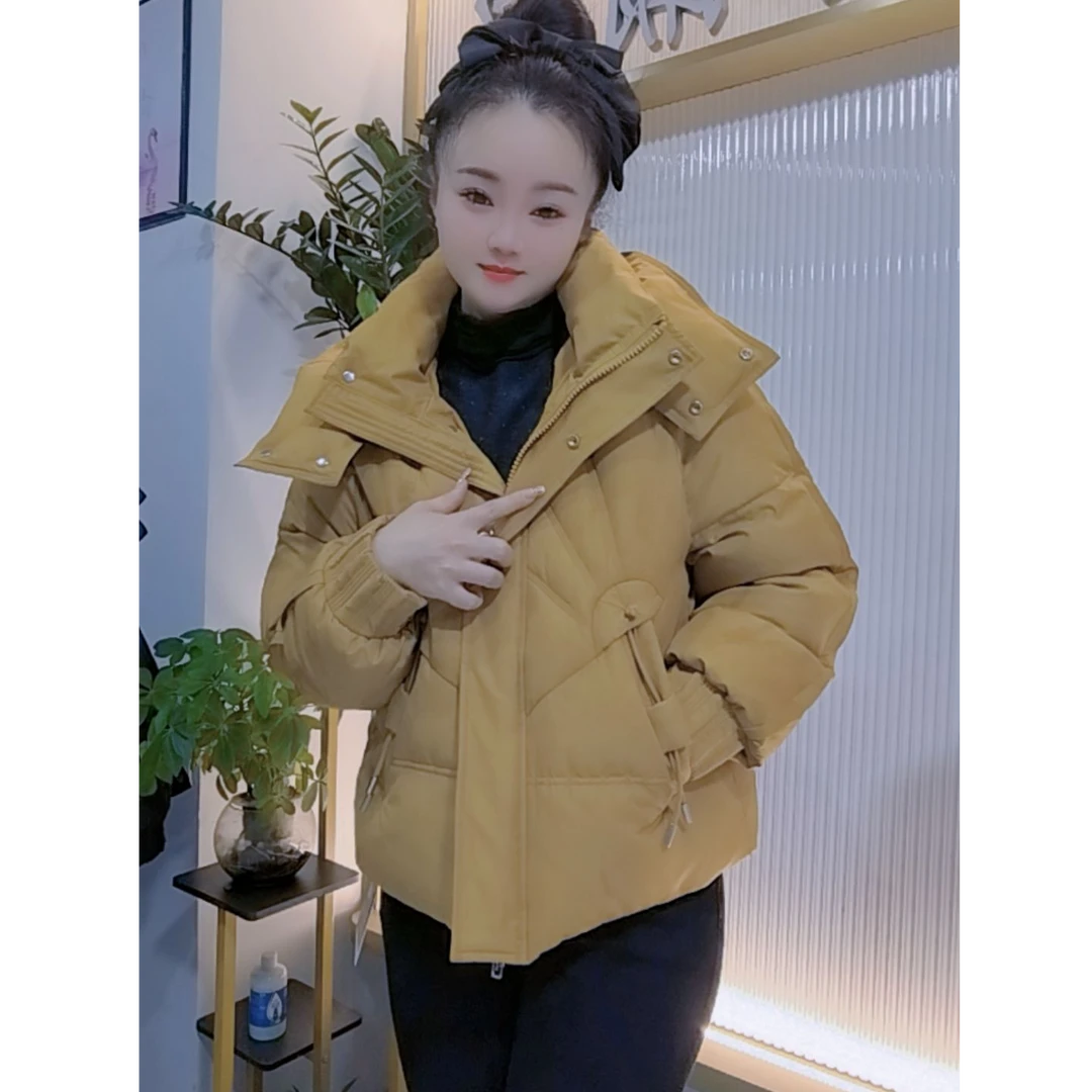 【婉婷潮牌】25018鹅绒服短款连帽保暖洋气冬季女装时尚百搭64长