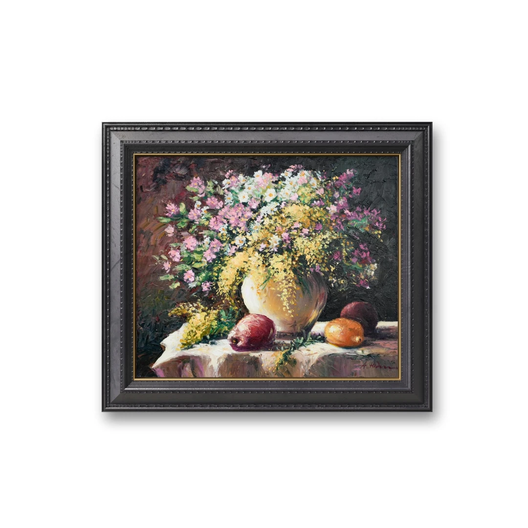 俄罗斯原创手绘油画尤金·安德烈《夏花》50*60cm 2019年客厅卧室