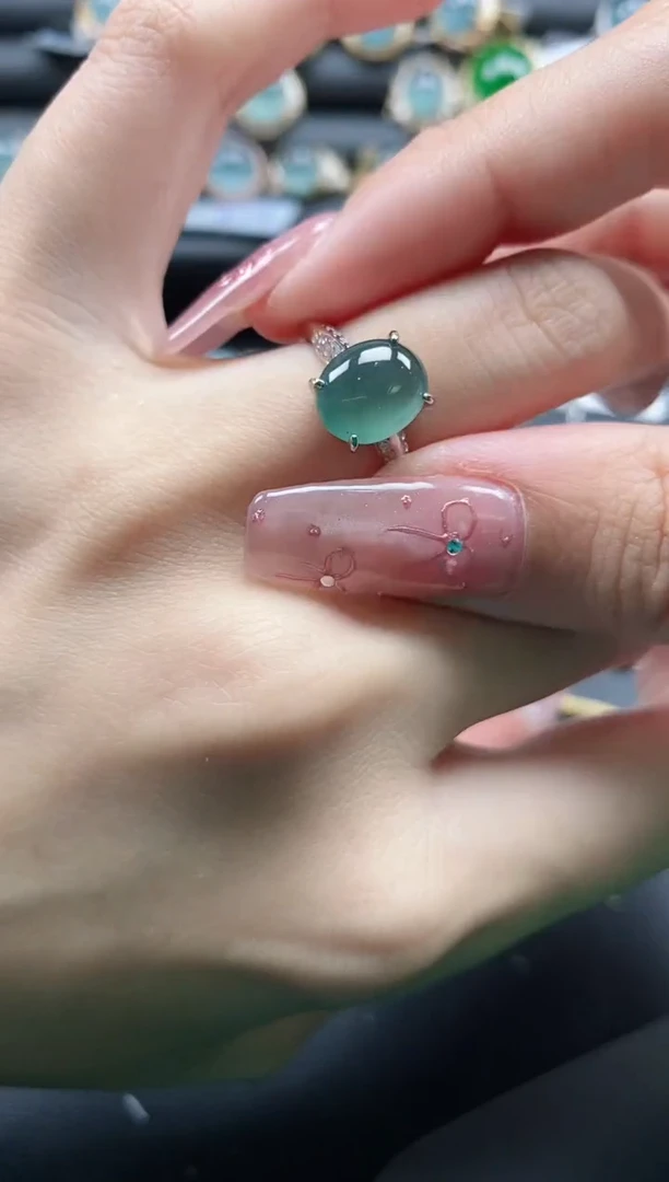 【闪购商品】翡翠戒指银S925镶嵌1111