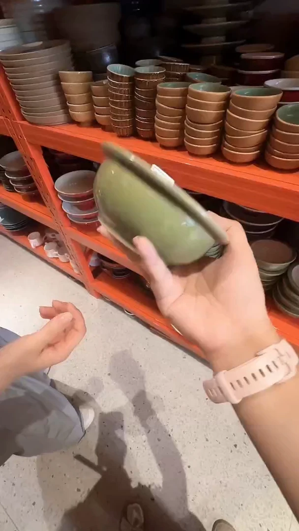 陶瓷美*g396甜品碗青绿