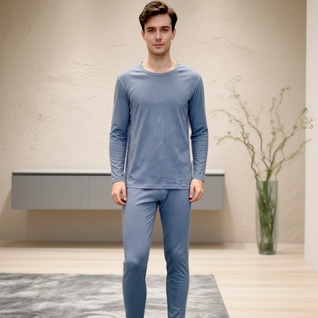 F7-1012红男士秋衣秋裤保暖套装(AN203)