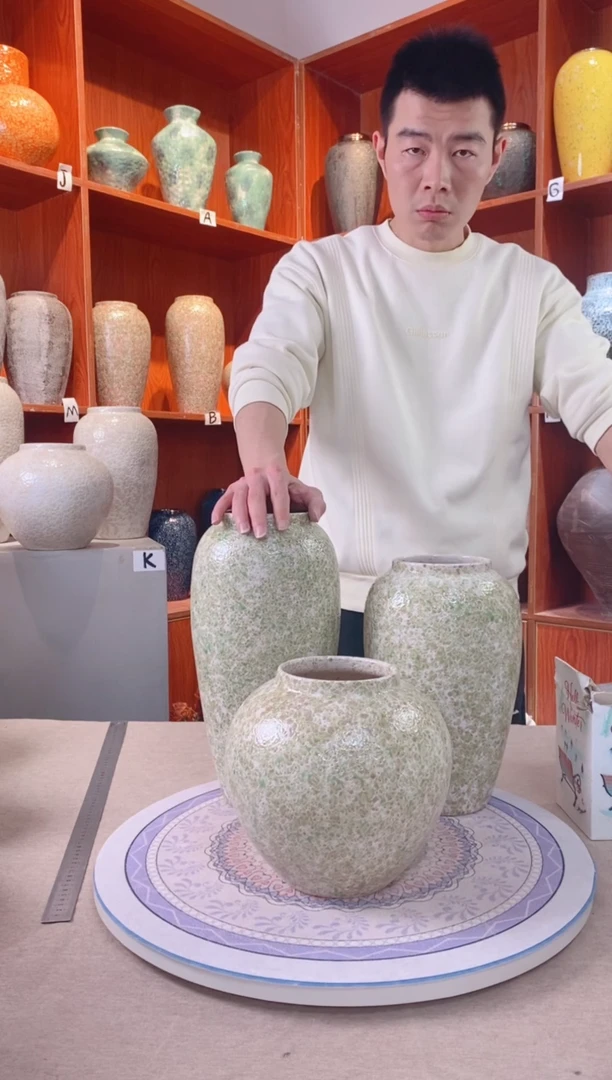 【闪购商品】瓶   陶瓷花瓶 无花 春意盎然 三件套