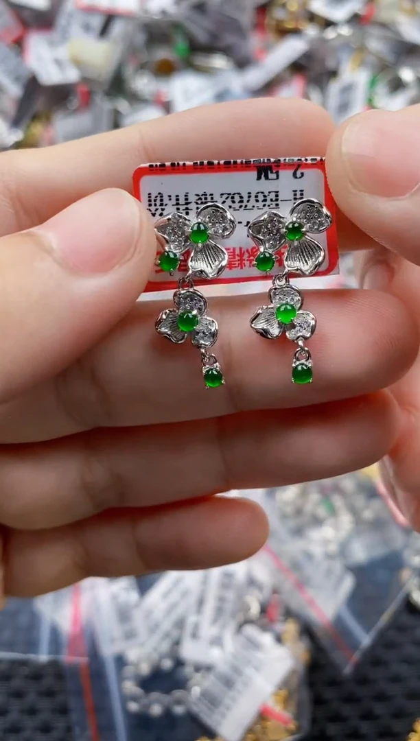 翡翠戒指银S925镶嵌11111----5+++