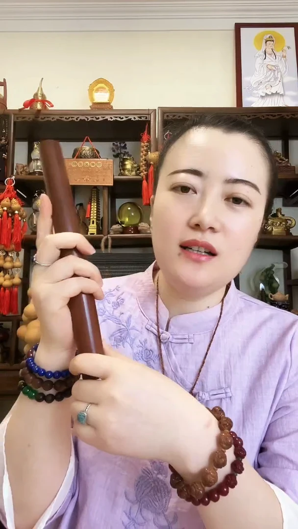 【闪购商品】泥塑擀面杖 深色圆头