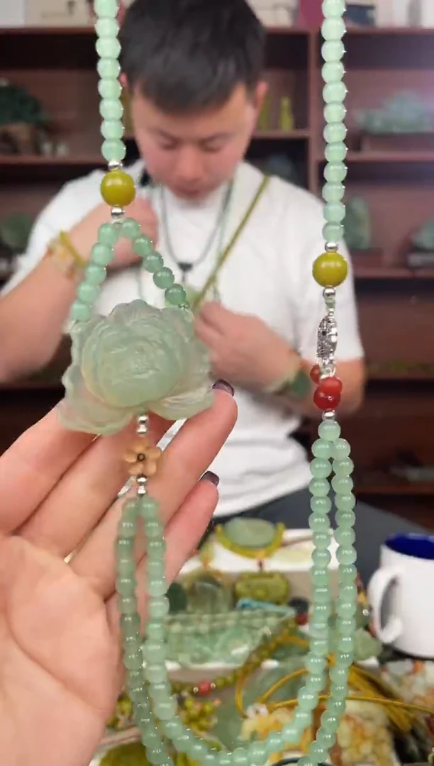 未镶嵌蛇纹石玉颈饰多样性发货拍一发一