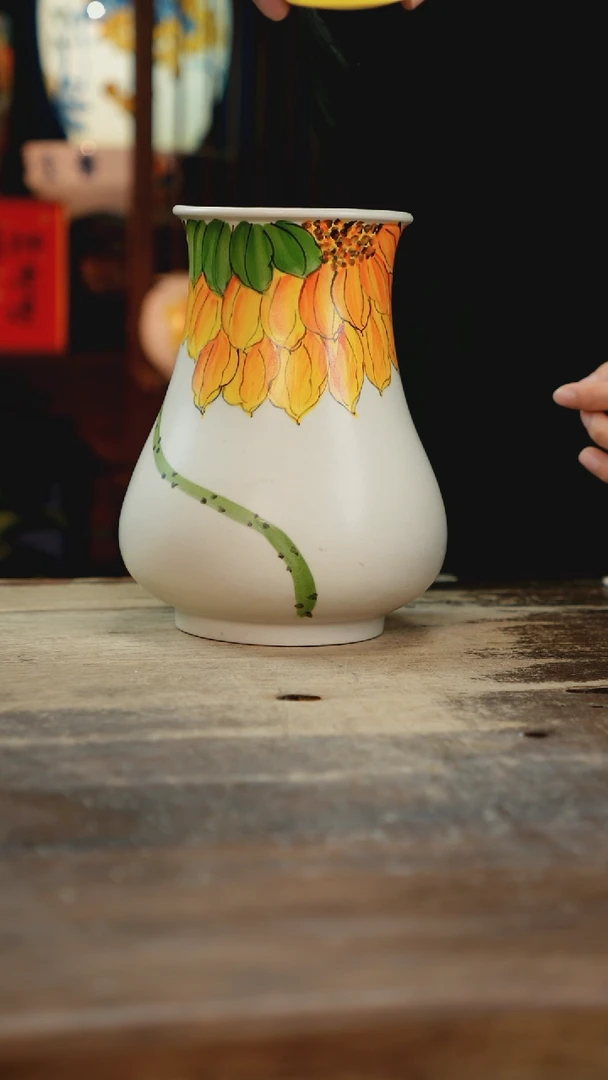 【闪购商品】瓷片景德镇纯手工釉下彩精品花瓶