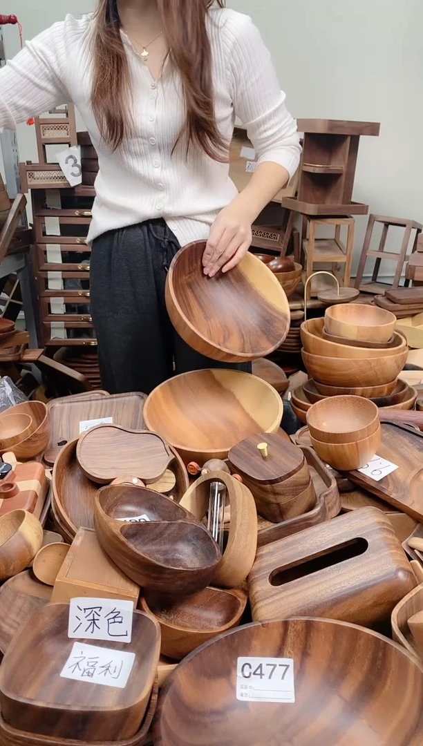 木 南美胡桃木碗24*9cm   A